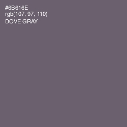 #6B616E - Dove Gray Color Image