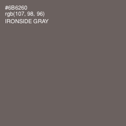 #6B6260 - Ironside Gray Color Image