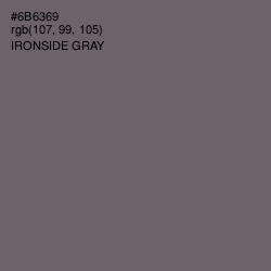 #6B6369 - Ironside Gray Color Image
