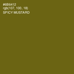 #6B6412 - Spicy Mustard Color Image