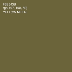 #6B643B - Yellow Metal Color Image