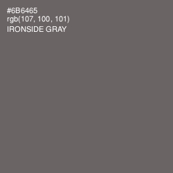 #6B6465 - Ironside Gray Color Image