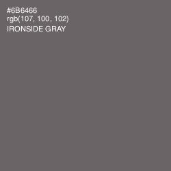 #6B6466 - Ironside Gray Color Image