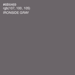 #6B6469 - Ironside Gray Color Image