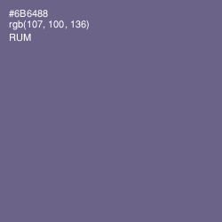 #6B6488 - Rum Color Image