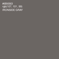 #6B6563 - Ironside Gray Color Image