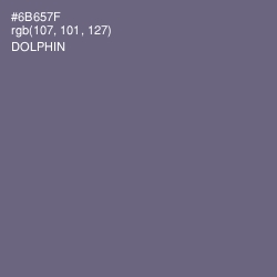 #6B657F - Dolphin Color Image