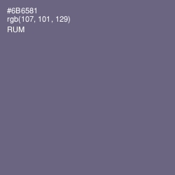 #6B6581 - Rum Color Image