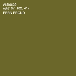 #6B6629 - Fern Frond Color Image