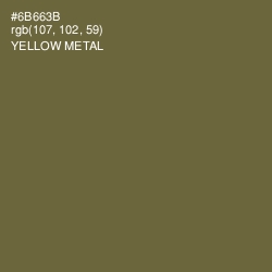 #6B663B - Yellow Metal Color Image