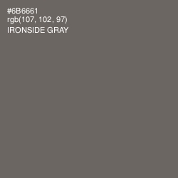 #6B6661 - Ironside Gray Color Image