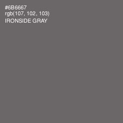 #6B6667 - Ironside Gray Color Image