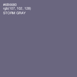 #6B6680 - Storm Gray Color Image