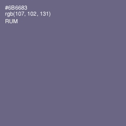 #6B6683 - Rum Color Image