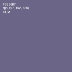 #6B6687 - Rum Color Image