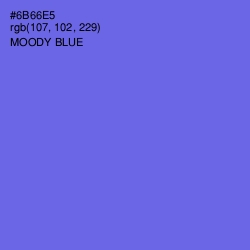 #6B66E5 - Moody Blue Color Image