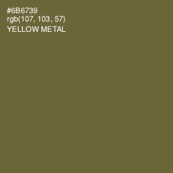 #6B6739 - Yellow Metal Color Image