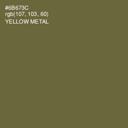 #6B673C - Yellow Metal Color Image