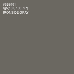 #6B6761 - Ironside Gray Color Image