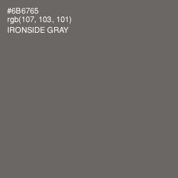 #6B6765 - Ironside Gray Color Image