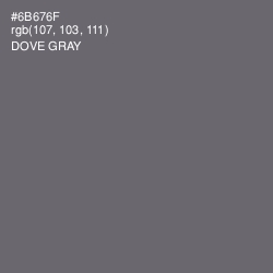 #6B676F - Dove Gray Color Image