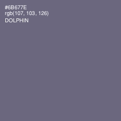 #6B677E - Dolphin Color Image