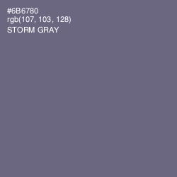 #6B6780 - Storm Gray Color Image