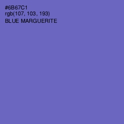 #6B67C1 - Blue Marguerite Color Image