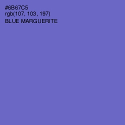 #6B67C5 - Blue Marguerite Color Image