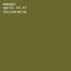 #6B682F - Yellow Metal Color Image