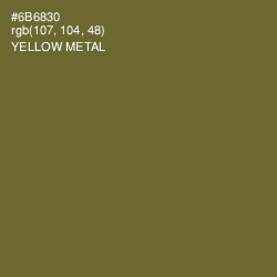 #6B6830 - Yellow Metal Color Image