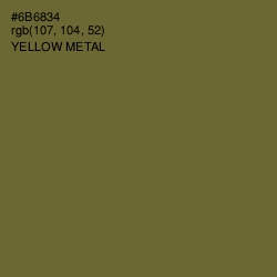 #6B6834 - Yellow Metal Color Image