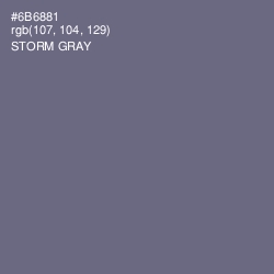 #6B6881 - Storm Gray Color Image