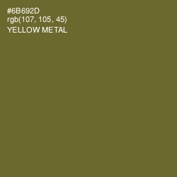 #6B692D - Yellow Metal Color Image