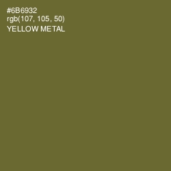 #6B6932 - Yellow Metal Color Image