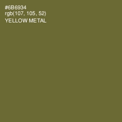#6B6934 - Yellow Metal Color Image