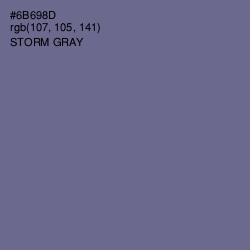 #6B698D - Storm Gray Color Image