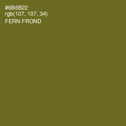 #6B6B22 - Fern Frond Color Image