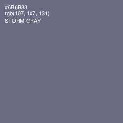 #6B6B83 - Storm Gray Color Image