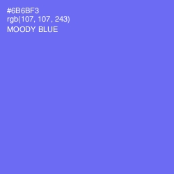 #6B6BF3 - Moody Blue Color Image