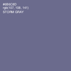 #6B6C8D - Storm Gray Color Image