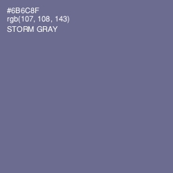 #6B6C8F - Storm Gray Color Image