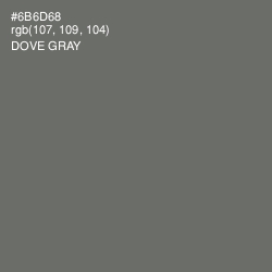 #6B6D68 - Dove Gray Color Image