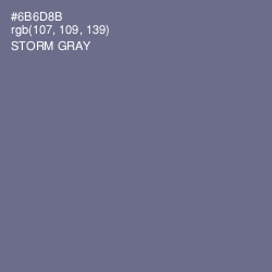 #6B6D8B - Storm Gray Color Image