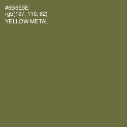 #6B6E3E - Yellow Metal Color Image