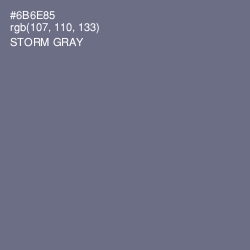 #6B6E85 - Storm Gray Color Image