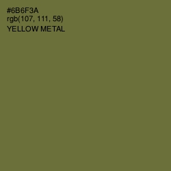 #6B6F3A - Yellow Metal Color Image