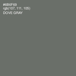 #6B6F69 - Dove Gray Color Image