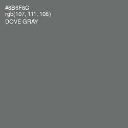 #6B6F6C - Dove Gray Color Image