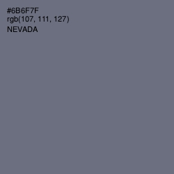 #6B6F7F - Nevada Color Image